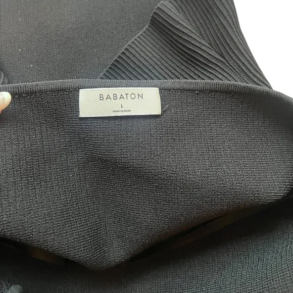 Babaton Aritzia Ribbed Black Halter Neck Top - Picture 6 of 7